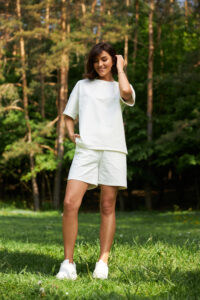 Стильний літній комплект ФАНМІ Oversize Білий 1