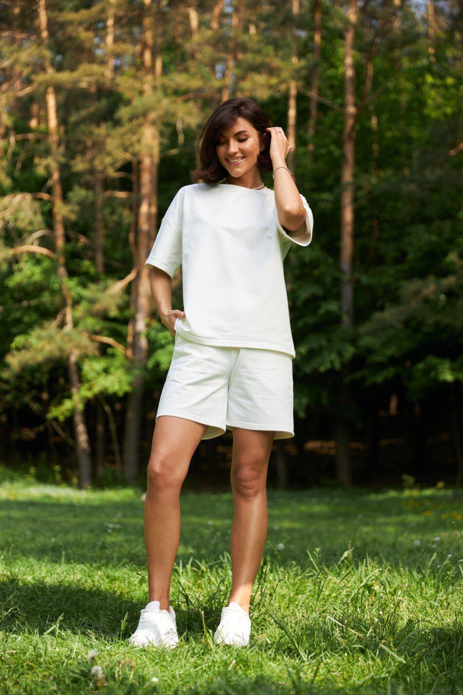 Стильний літній комплект ФАНМІ Oversize Білий 1