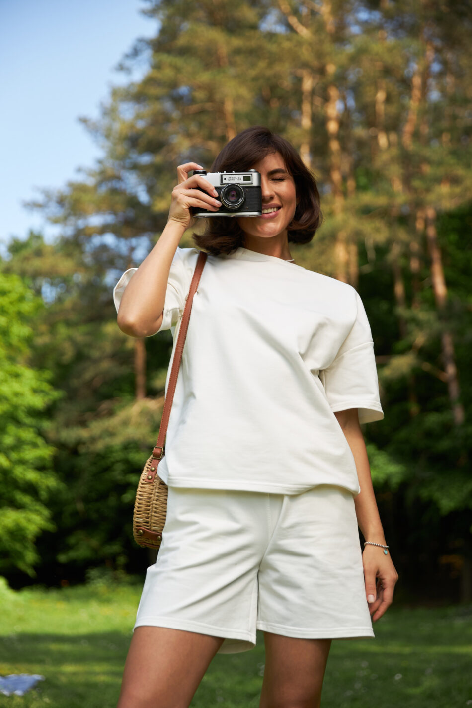 Стильний літній комплект ФАНМІ Oversize Білий 8