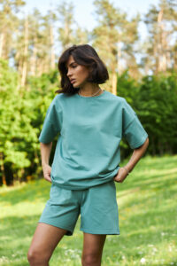 Стильний літній комплект ФАНМІ Oversize М'ята 3