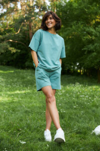 Стильний літній комплект ФАНМІ Oversize М'ята 4