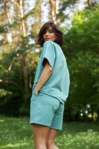 Стильний літній комплект ФАНМІ Oversize М'ята 6