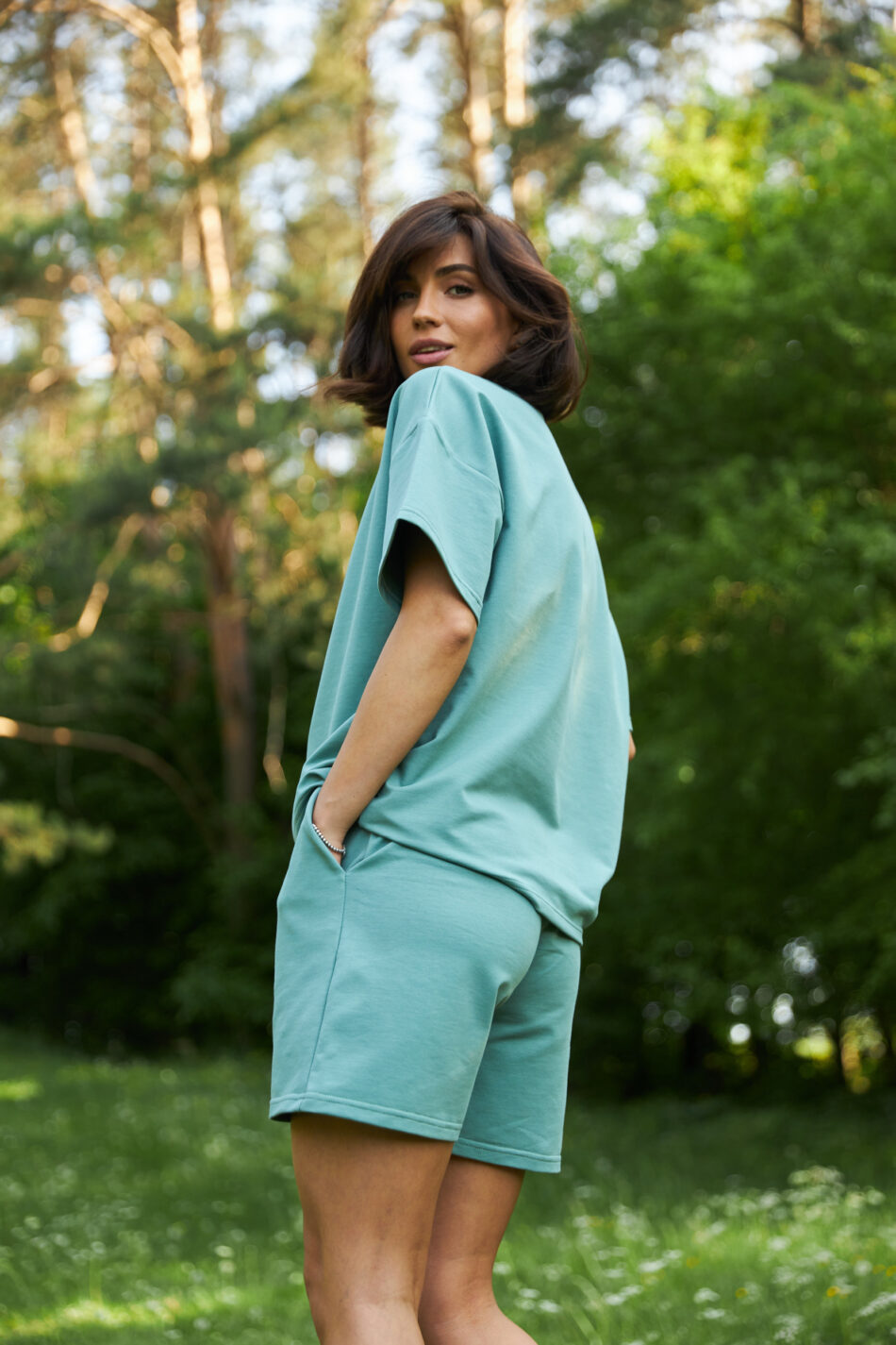 Стильний літній комплект ФАНМІ Oversize М'ята 6