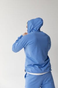 Базовий чоловічий костюм худі+джогери Блакитний - Зображення 5