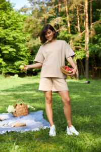 Стильний літній комплект ФАНМІ Oversize Мокко 1
