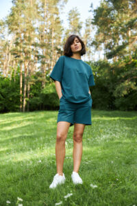 Стильний літній комплект ФАНМІ Oversize Зелений 1
