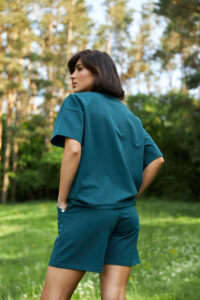 Стильний літній комплект ФАНМІ Oversize Зелений 4