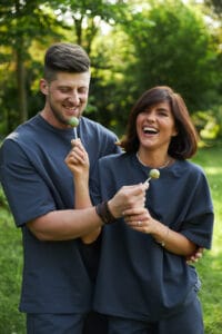 Стильний літній комплект ФАНМІ Oversize Графіт 8