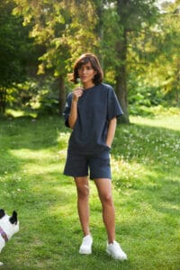 Стильний літній комплект ФАНМІ Oversize Графіт 4