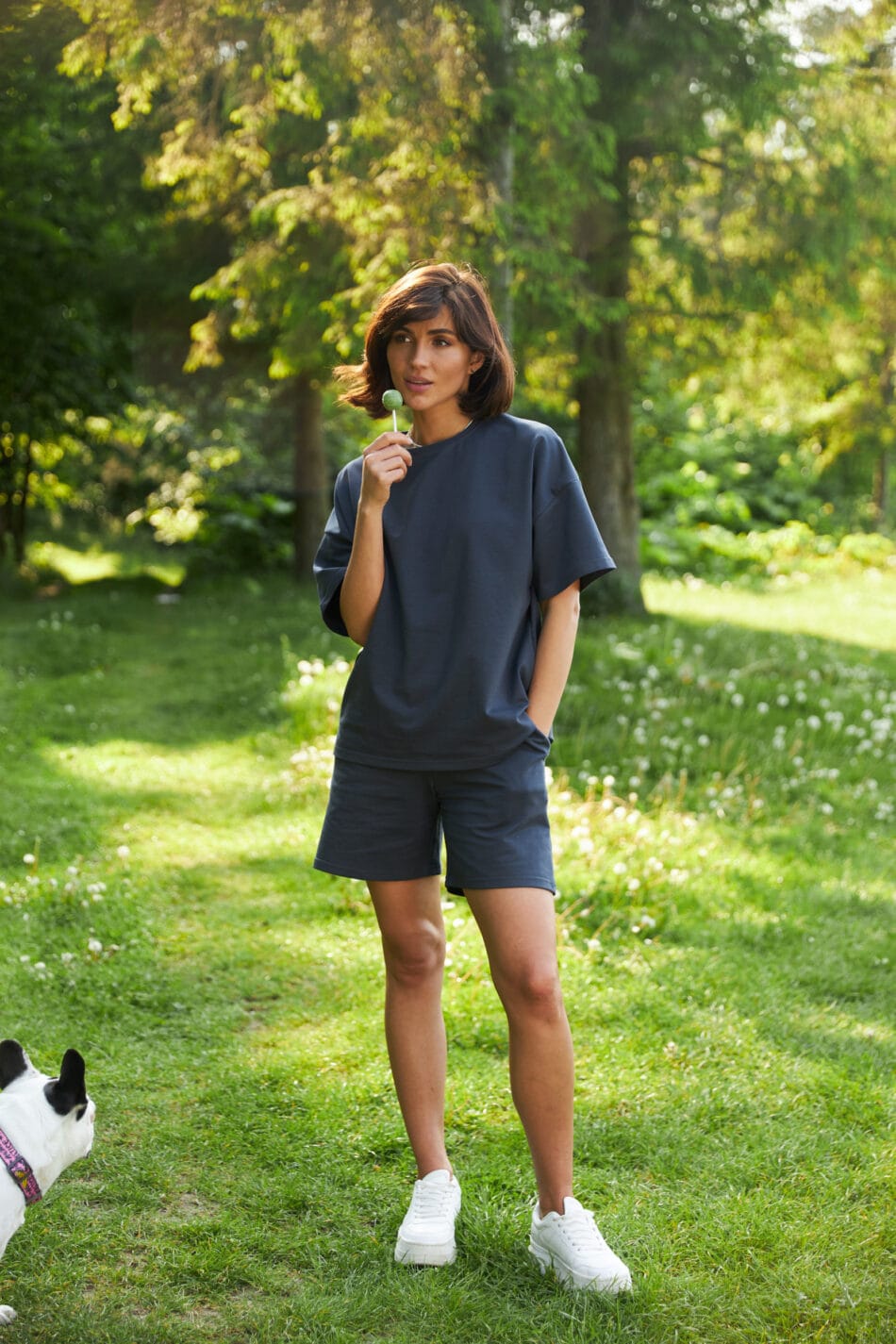 Стильний літній комплект ФАНМІ Oversize Графіт 4