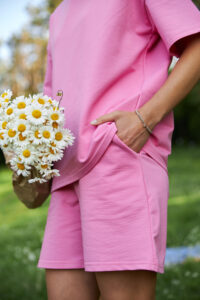 Стильний літній комплект ФАНМІ Oversize Рожевий 5