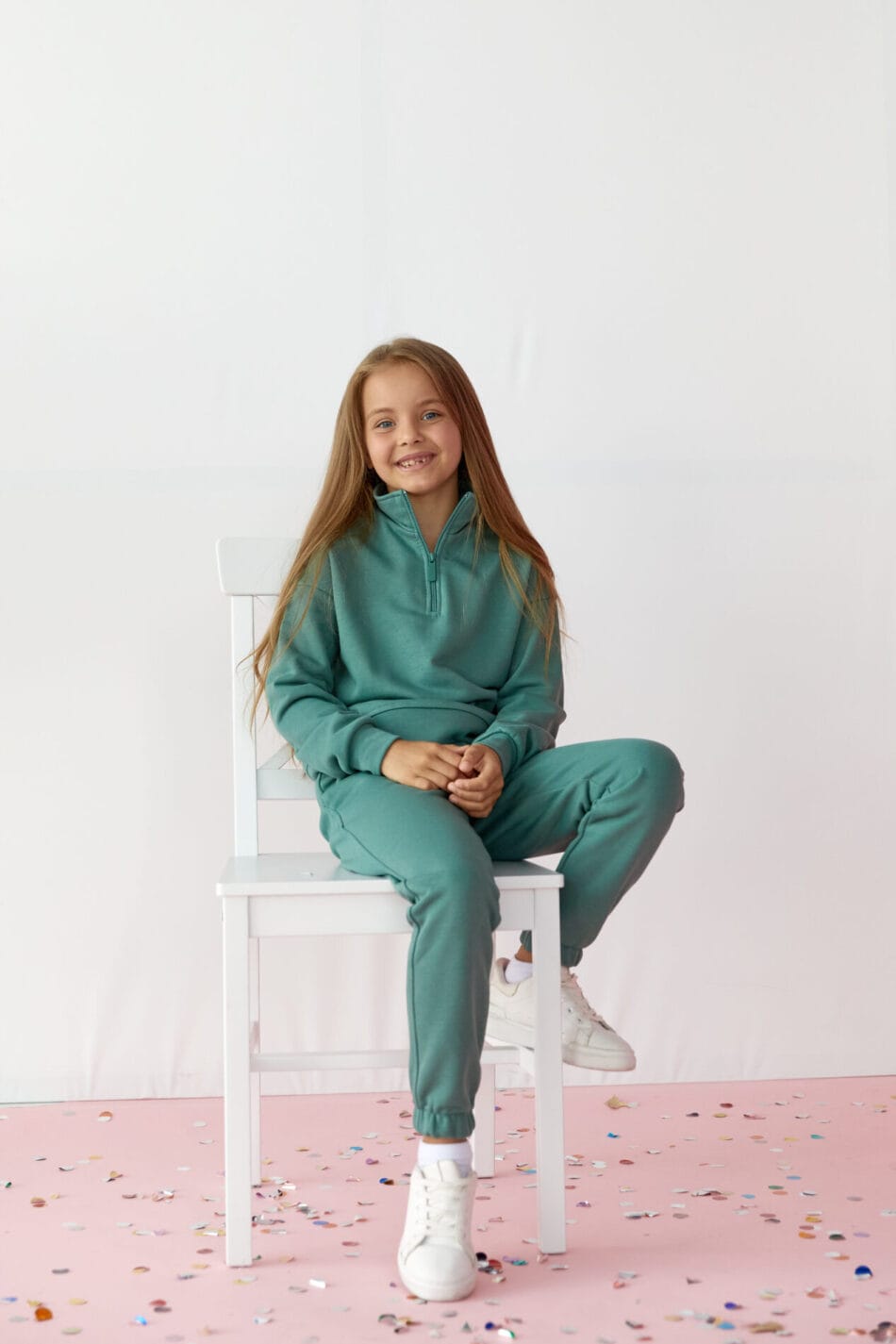 Спортивний костюм на дівчинку петля LUMINA Kids М'ята 1