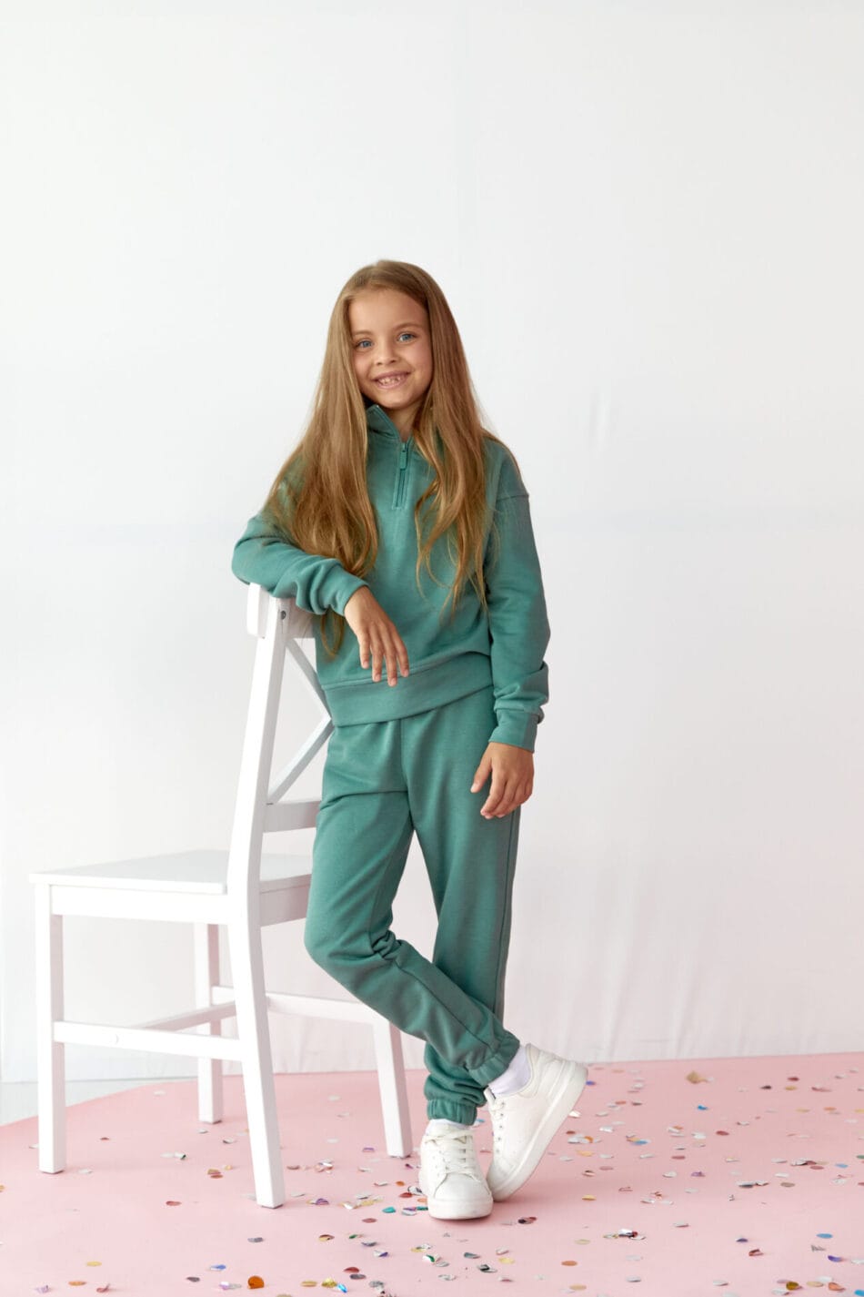 Спортивний костюм на дівчинку петля LUMINA Kids М'ята 3