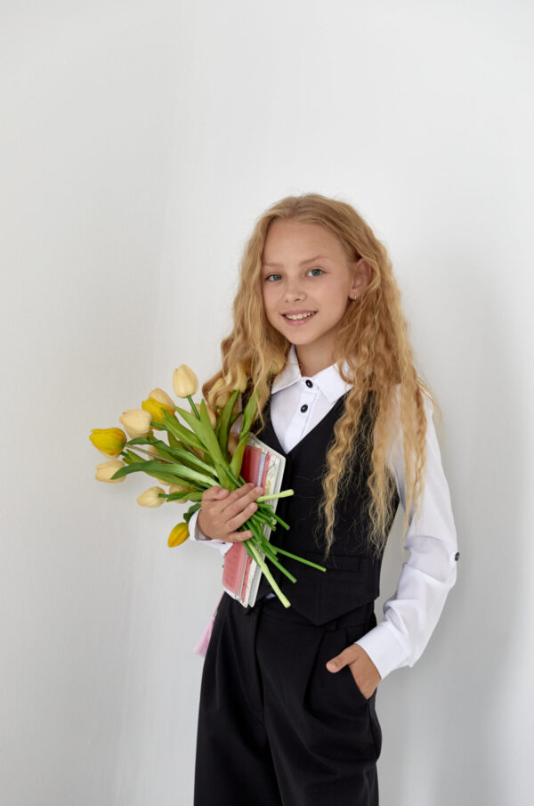 Костюм для дівчинки Grace Жилетка + Палаццо Чорний 4