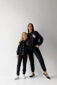 Дитячий спортивний костюм з петлі Бомбер + Джогери Fly UA Kids Чорний 5