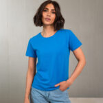 Базова жіноча футболка однотонна Блакитний