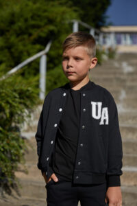Спортивний костюм для хлопчика з петлі Бомбер + Джогери Fly UA Kids Чорний 4