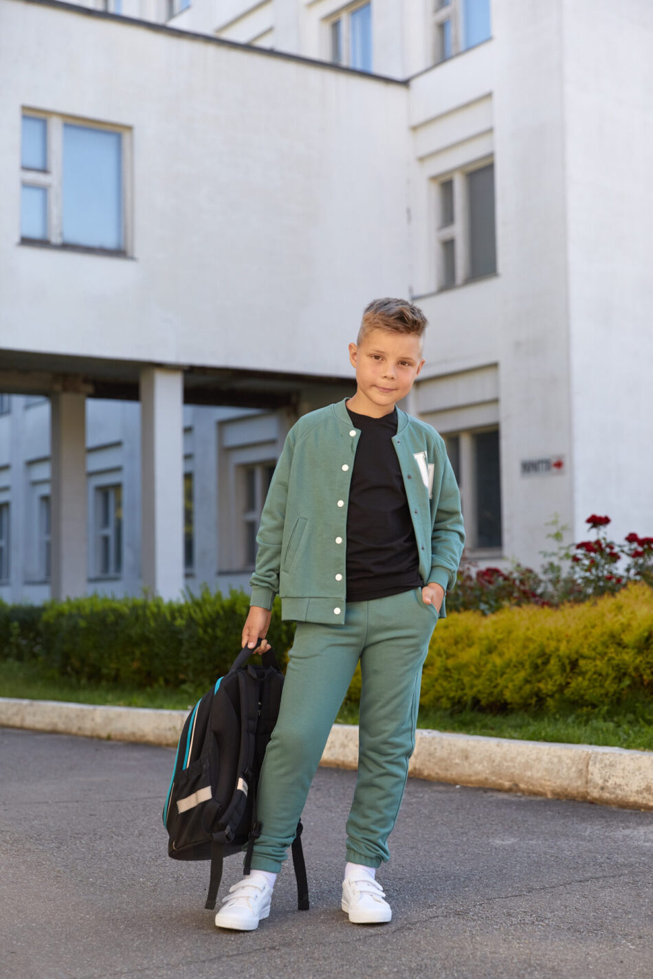 Спортивний костюм для хлопчика з петлі Бомбер + Джогери Fly UA Kids М'ята 1