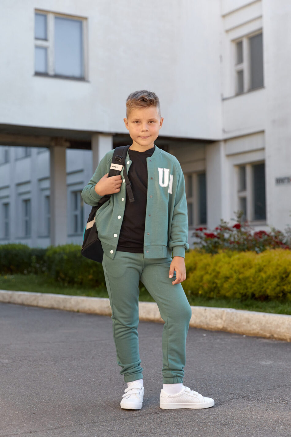 Спортивний костюм для хлопчика з петлі Бомбер + Джогери Fly UA Kids М'ята 2