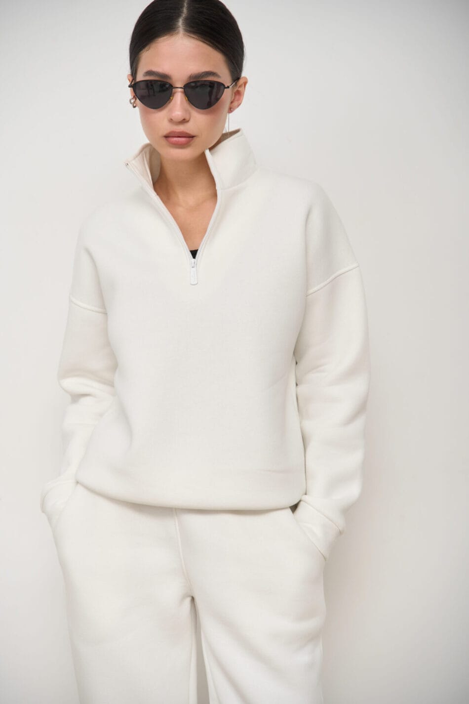 Теплий жіночий костюм від FANME Lumina Fleece Білий 2