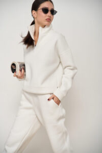 Теплий жіночий костюм від FANME Lumina Fleece Білий 8