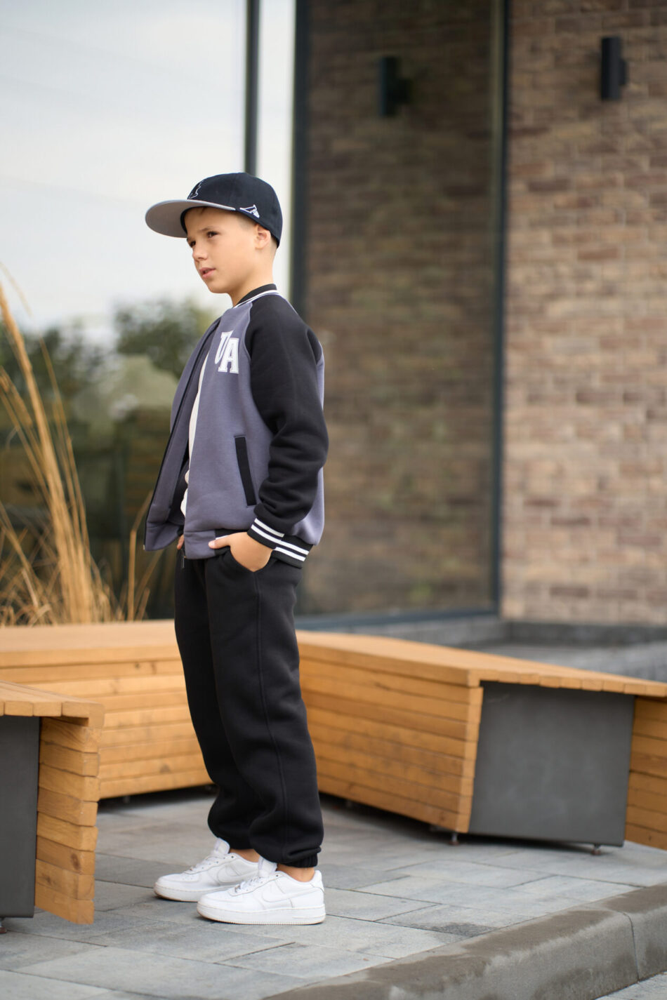 Теплий костюм для Хлопчика Fleece Fly UA Kids Чорний + Графіт 2