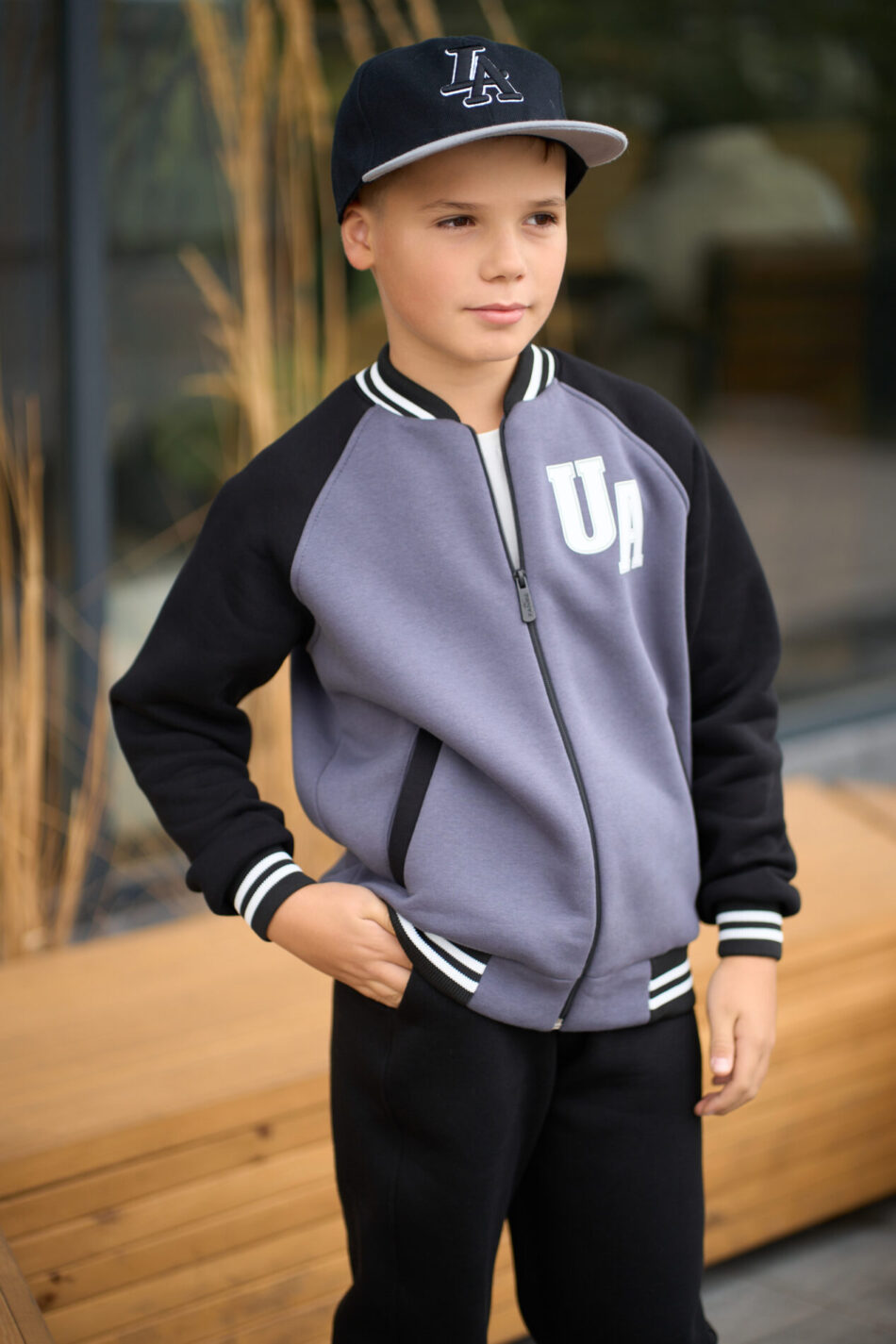 Теплий костюм для Хлопчика Fleece Fly UA Kids Чорний + Графіт 4