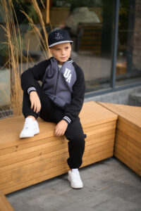 Теплий костюм для Хлопчика Fleece Fly UA Kids Чорний + Графіт 8