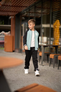 Теплий костюм для Хлопчика Fleece Fly UA Kids Чорний + Світла М'ята 2