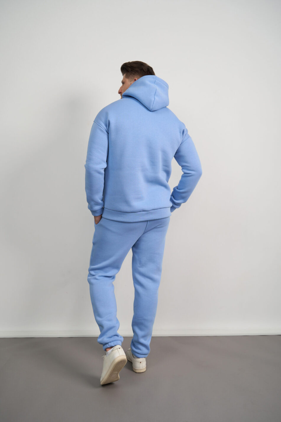 Теплий чоловічий костюм Худі + джогери Enigma Fleece Блакитний - Зображення 5
