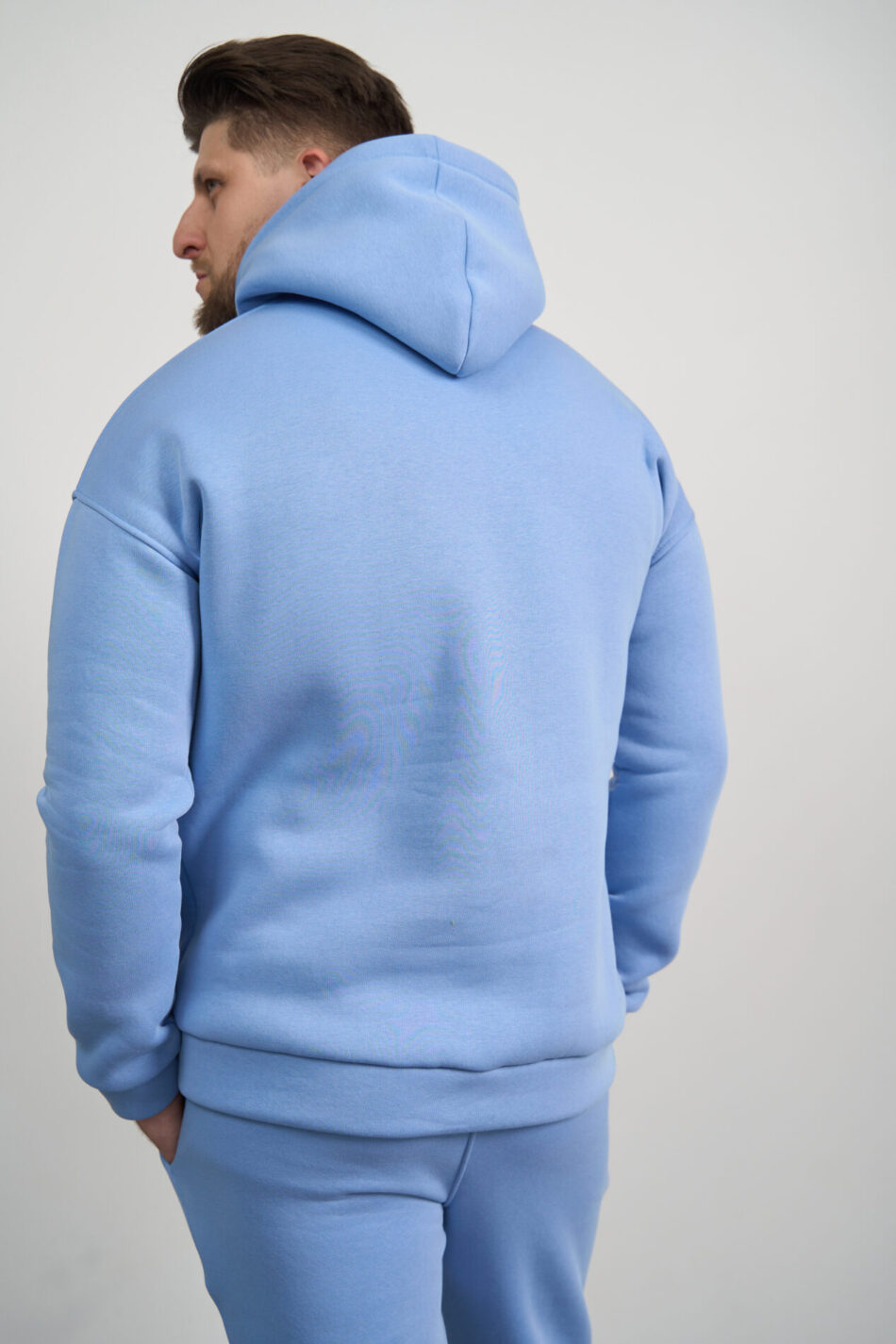 Теплий чоловічий костюм Худі + джогери Enigma Fleece Блакитний - Зображення 7