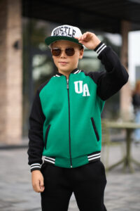 Теплий костюм для Хлопчика Fleece Fly UA Kids Чорний + Трава 1