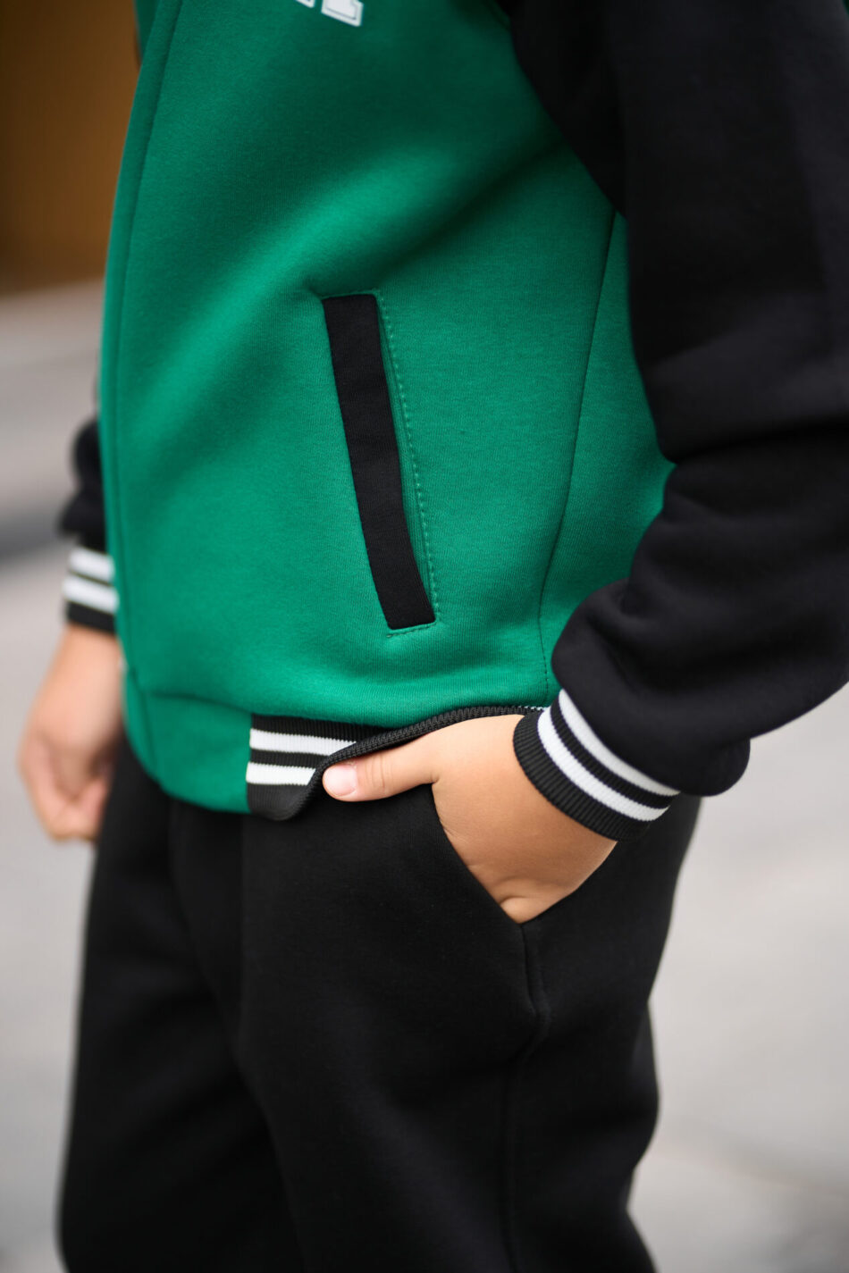 Теплий костюм для Хлопчика Fleece Fly UA Kids Чорний + Трава 6