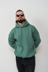 Тепле чоловіче Худі OVERSIZE Темна М'ята 1