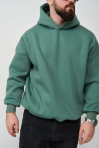 Тепле чоловіче Худі OVERSIZE Темна М'ята 2
