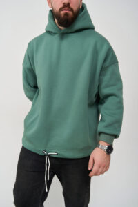 Тепле чоловіче Худі OVERSIZE Темна М'ята 8