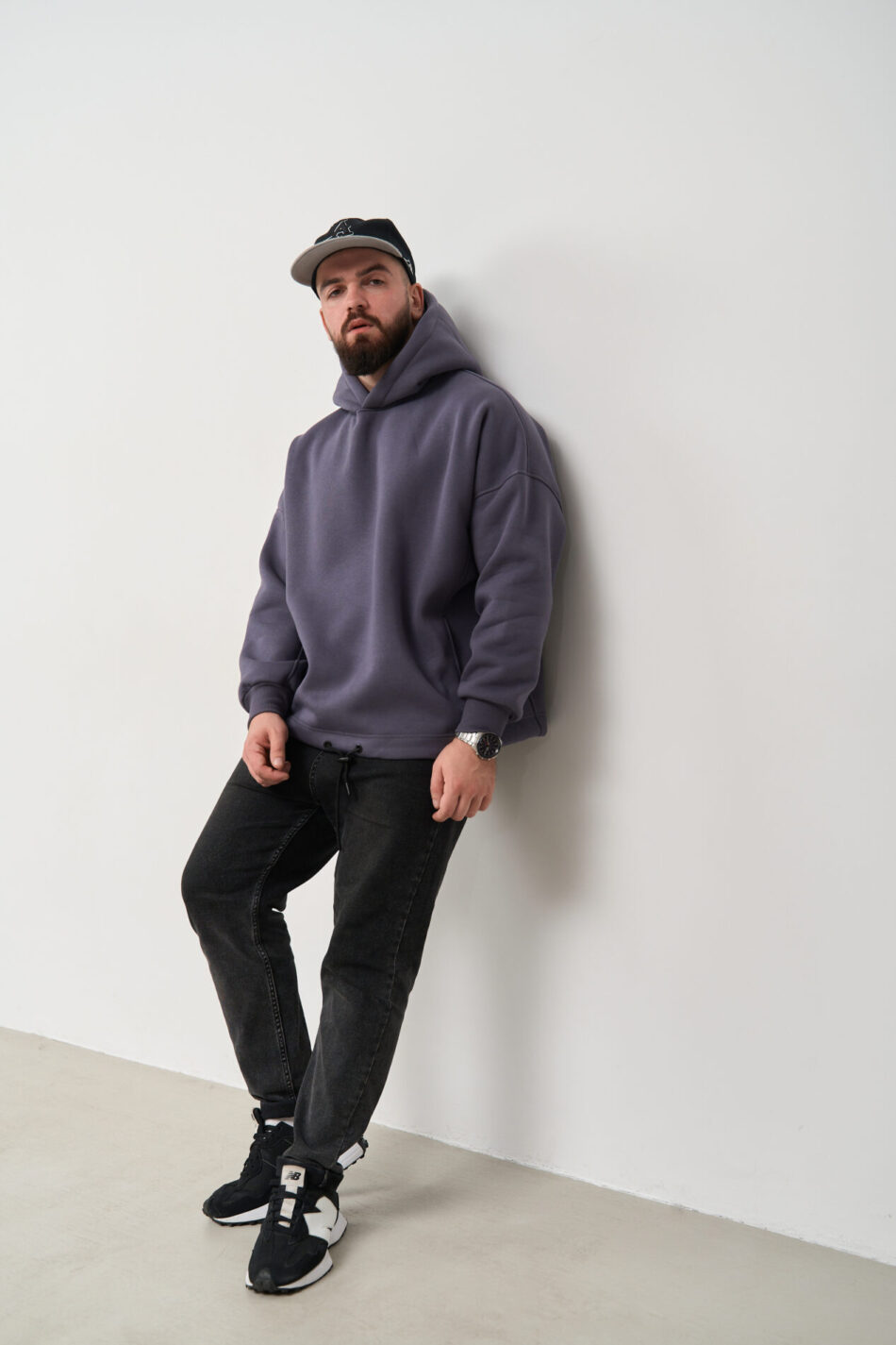 Тепле чоловіче Худі OVERSIZE Графіт