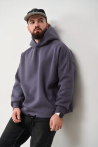 Тепле чоловіче Худі OVERSIZE Графіт 1