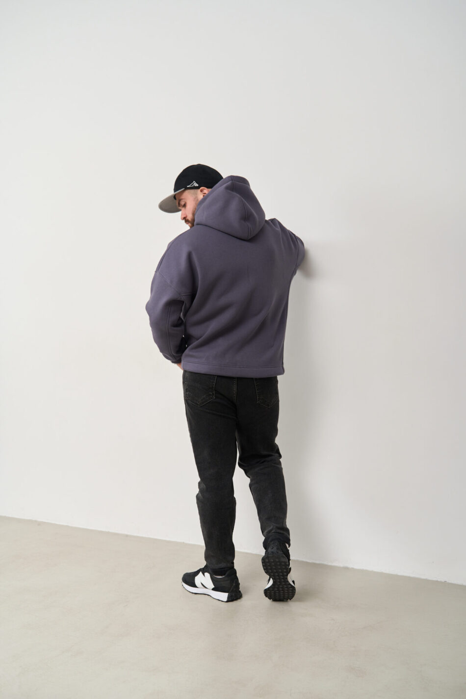 Тепле чоловіче Худі OVERSIZE Графіт 5