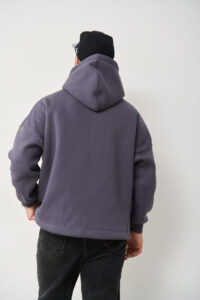 Тепле чоловіче Худі OVERSIZE Графіт 6