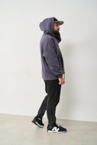 Тепле чоловіче Худі OVERSIZE Графіт 7