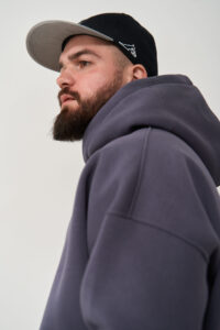 Тепле чоловіче Худі OVERSIZE Графіт 10
