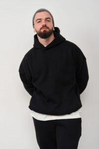 Тепле чоловіче Худі OVERSIZE Чорний
