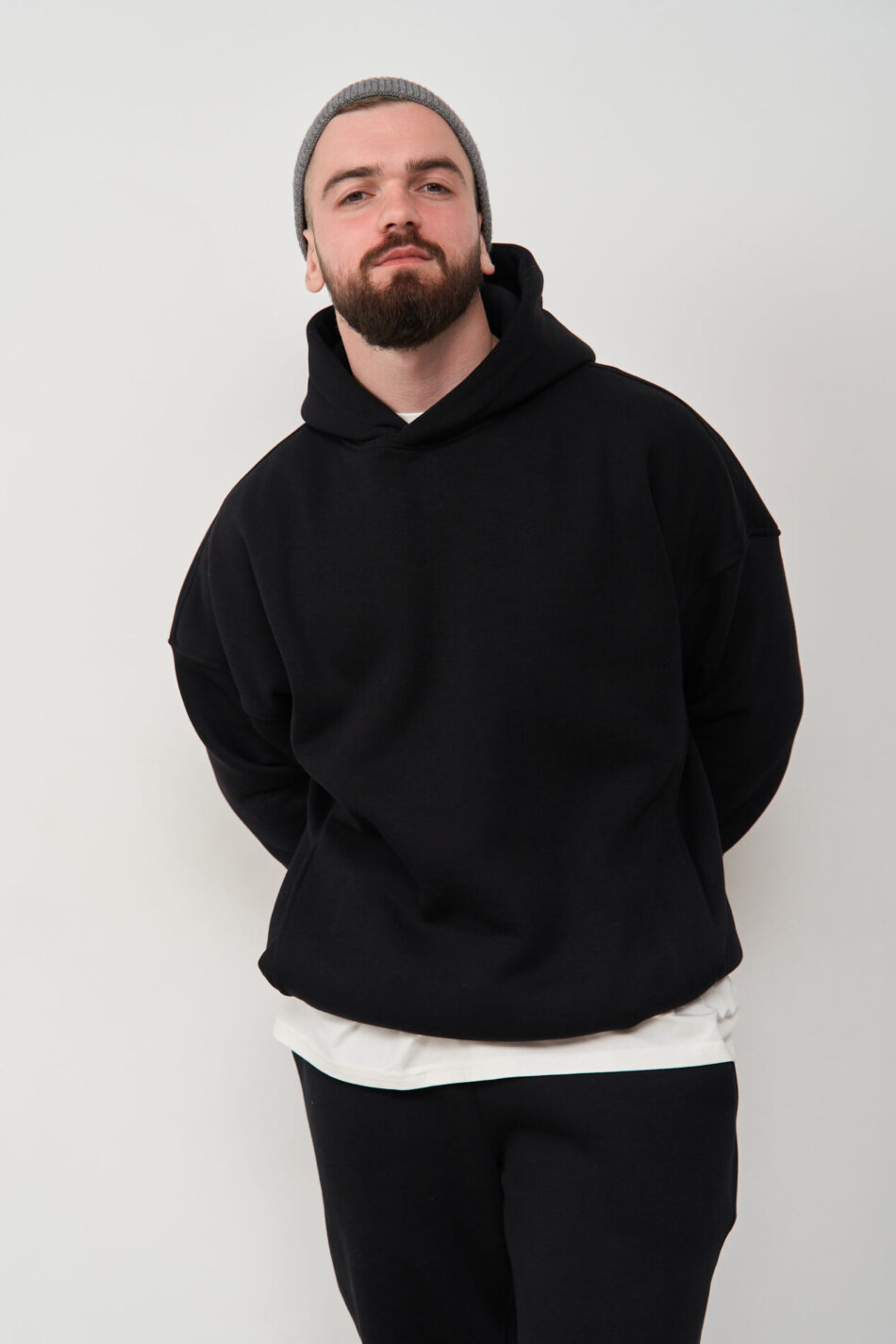 Тепле чоловіче Худі OVERSIZE Чорний