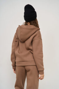 Теплий жіночий костюм на блискавці від FANME Essence Fleece Капучино 10