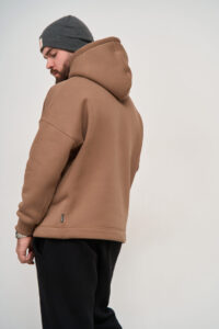 Тепле чоловіче Худі OVERSIZE Капучино 1