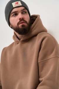 Тепле чоловіче Худі OVERSIZE Капучино 8