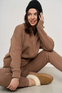 Теплий жіночий костюм від FANME Lumina Fleece Капучино 8
