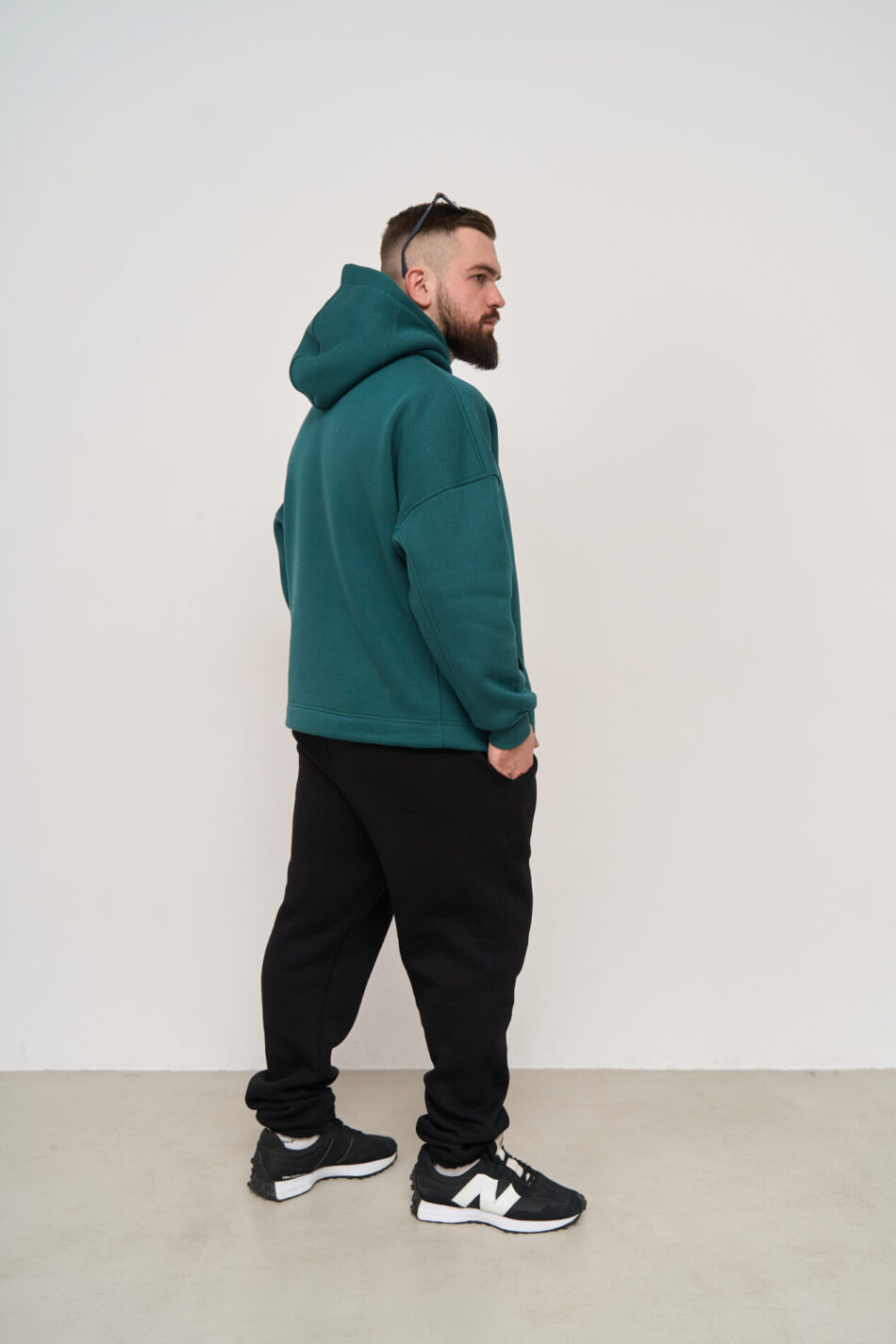 Тепле чоловіче Худі OVERSIZE Зелений 2