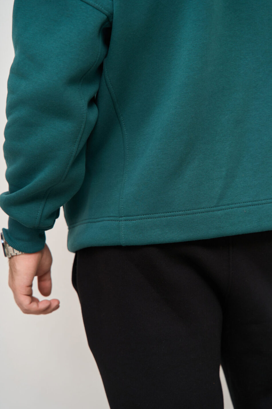 Тепле чоловіче Худі OVERSIZE Зелений 7